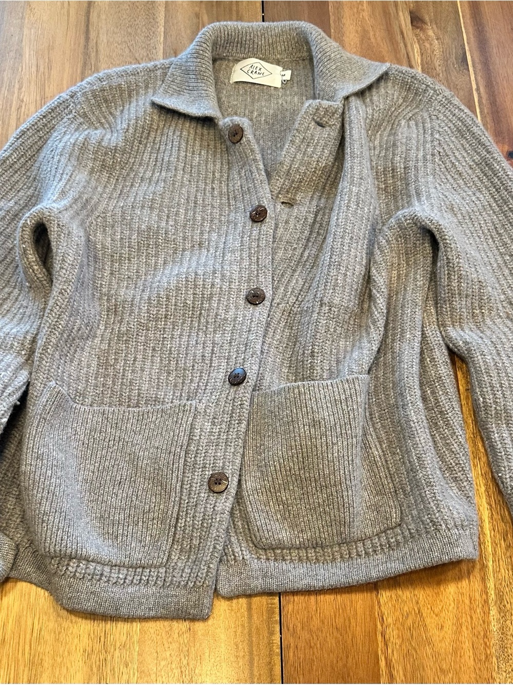 Alex Crane Knit Kite Jacket / Steel